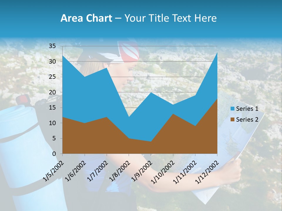 Climbing Eco Caucasian PowerPoint Template