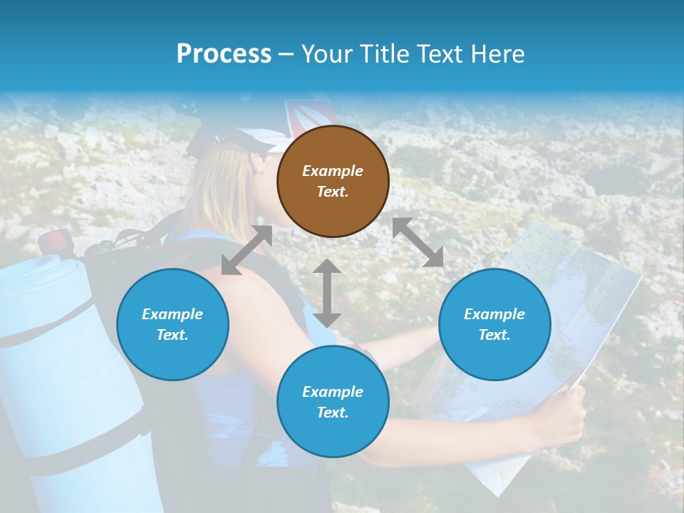 Climbing Eco Caucasian PowerPoint Template