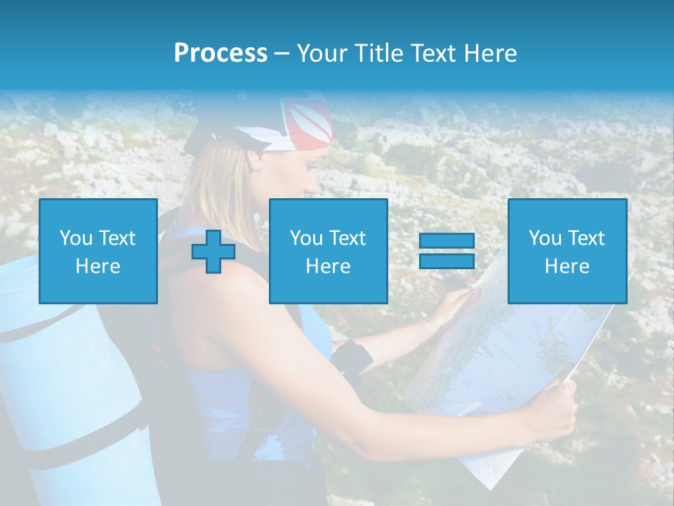 Climbing Eco Caucasian PowerPoint Template