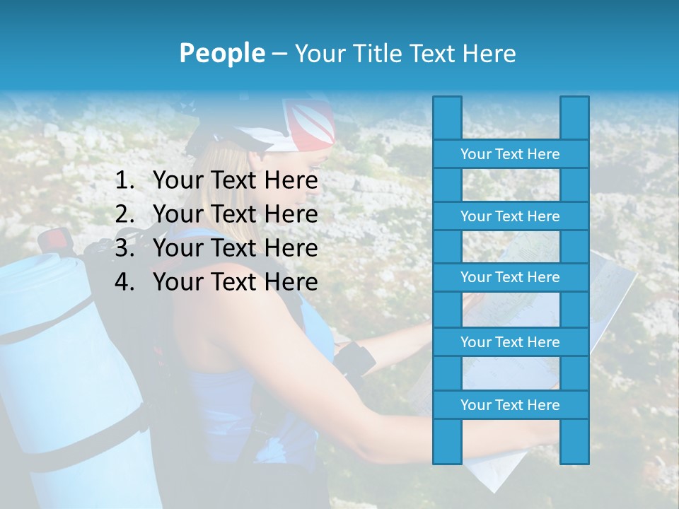 Climbing Eco Caucasian PowerPoint Template