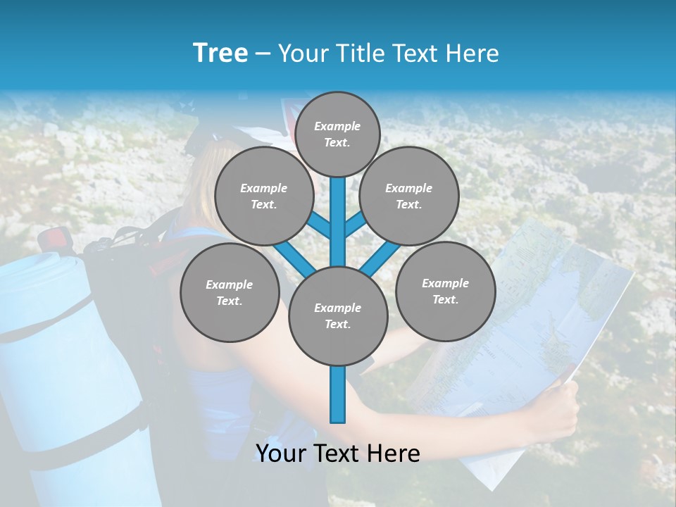 Climbing Eco Caucasian PowerPoint Template