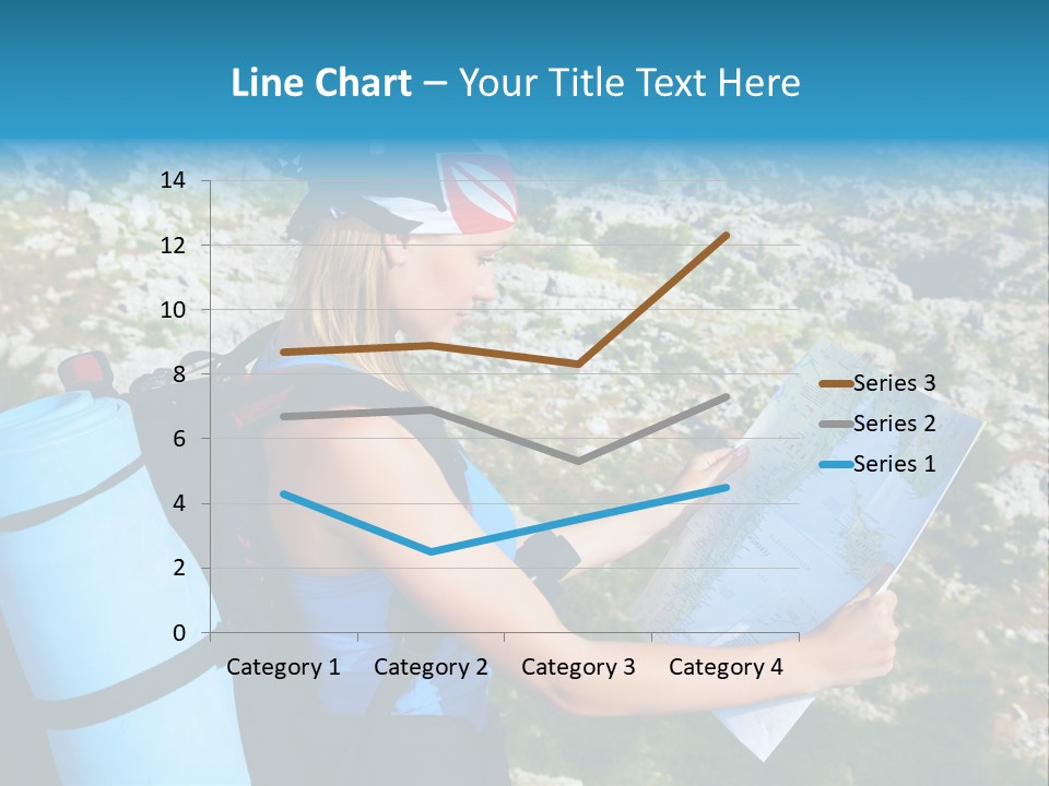 Climbing Eco Caucasian PowerPoint Template
