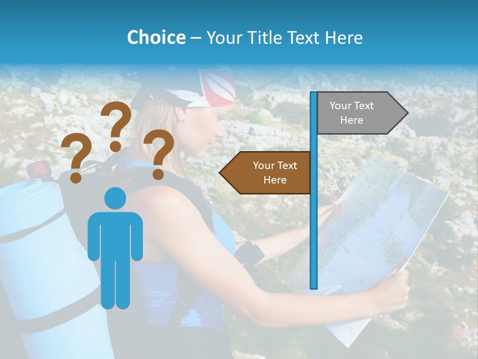 Climbing Eco Caucasian PowerPoint Template