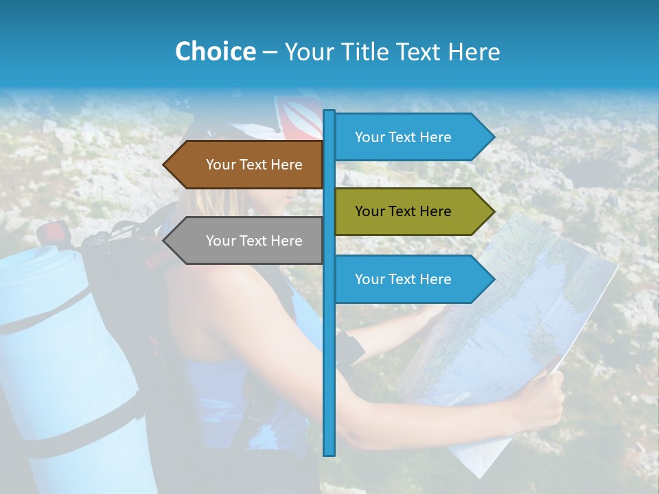 Climbing Eco Caucasian PowerPoint Template