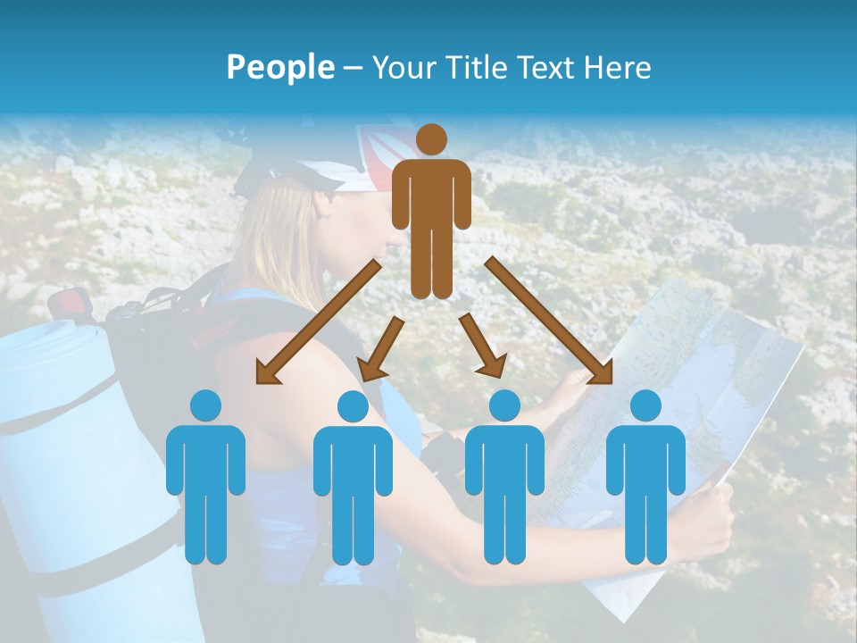 Climbing Eco Caucasian PowerPoint Template