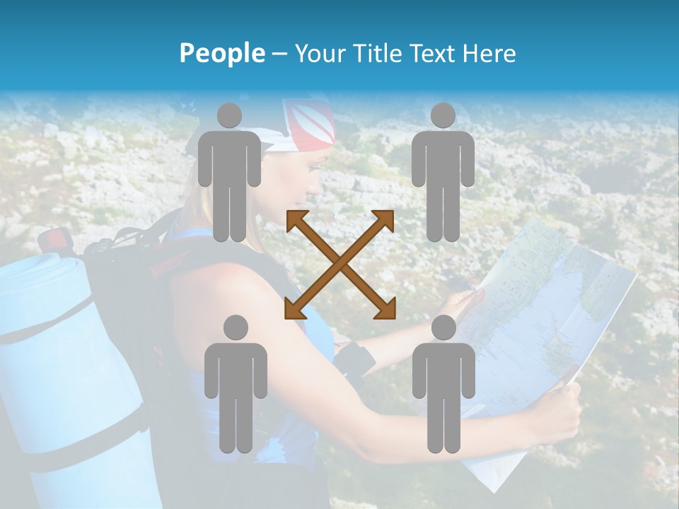 Climbing Eco Caucasian PowerPoint Template