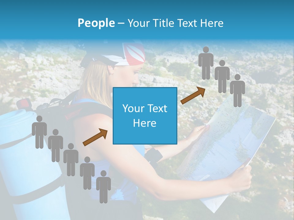 Climbing Eco Caucasian PowerPoint Template