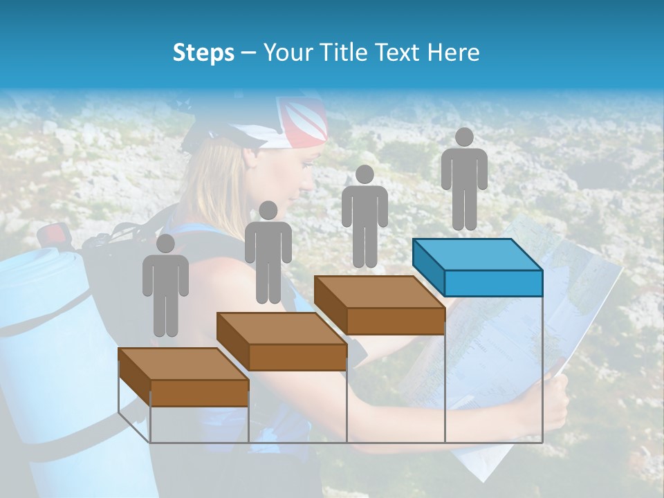 Climbing Eco Caucasian PowerPoint Template