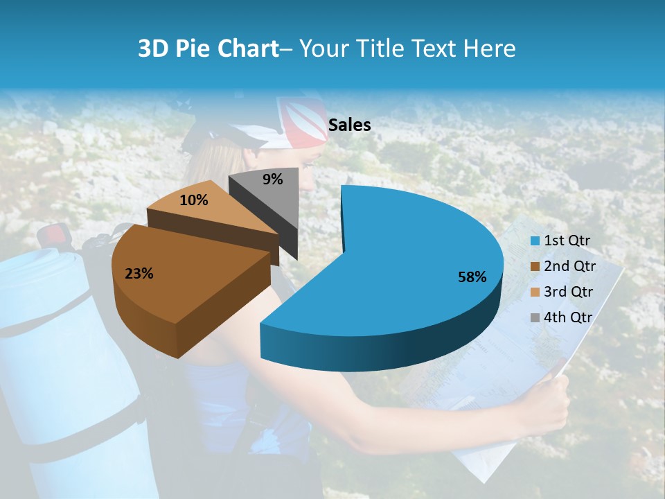 Climbing Eco Caucasian PowerPoint Template