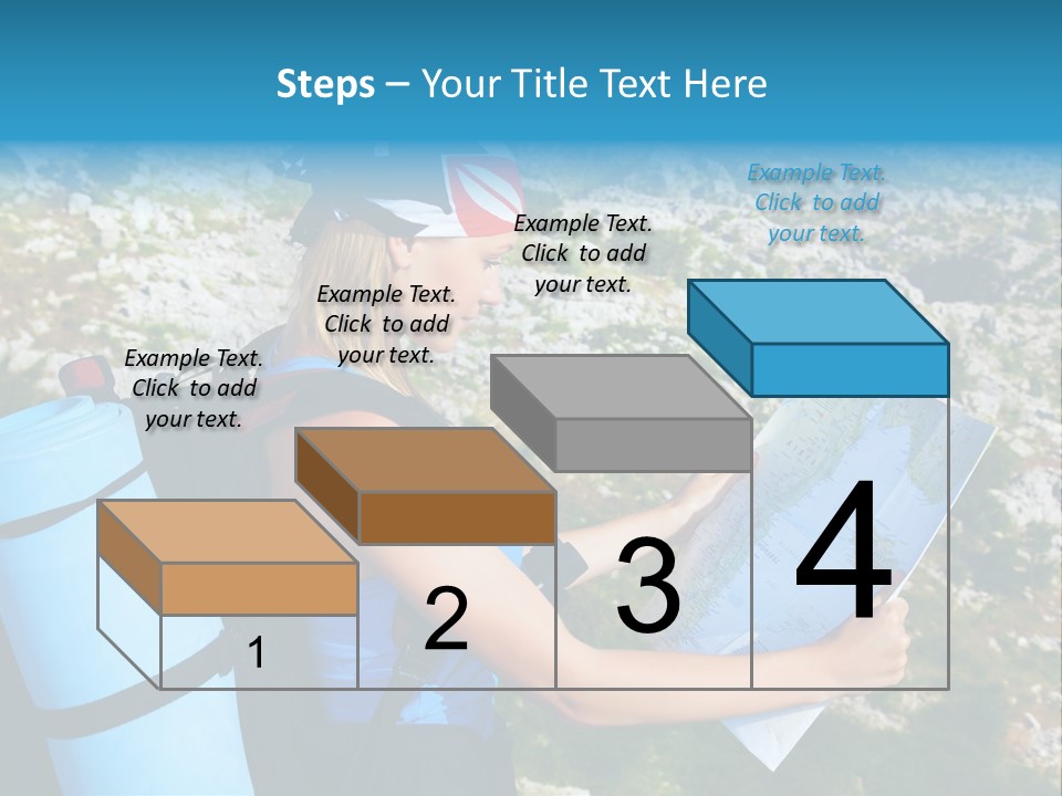 Climbing Eco Caucasian PowerPoint Template