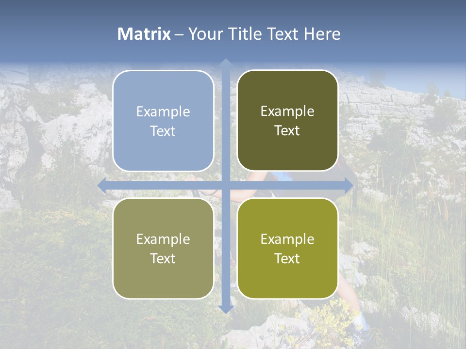 Adult Nature Hiker PowerPoint Template