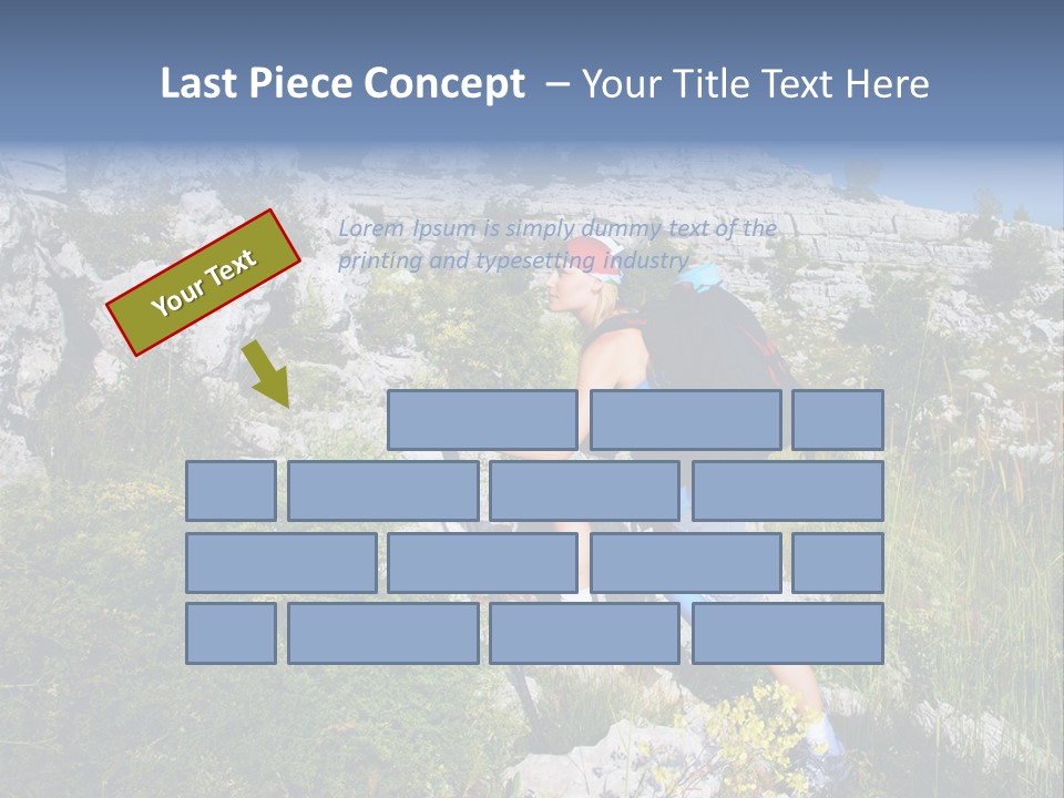 Adult Nature Hiker PowerPoint Template