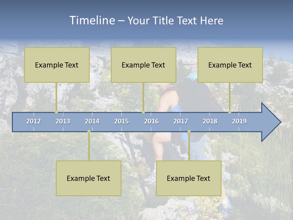 Adult Nature Hiker PowerPoint Template