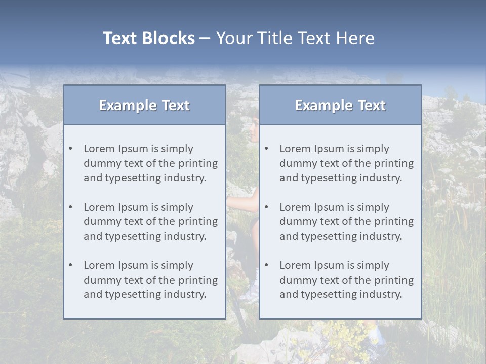 Adult Nature Hiker PowerPoint Template