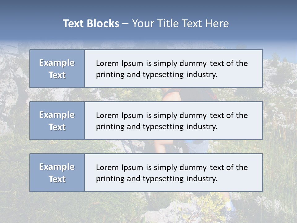 Adult Nature Hiker PowerPoint Template