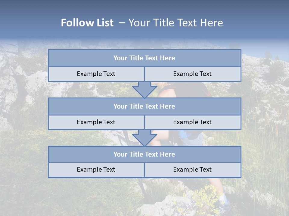 Adult Nature Hiker PowerPoint Template