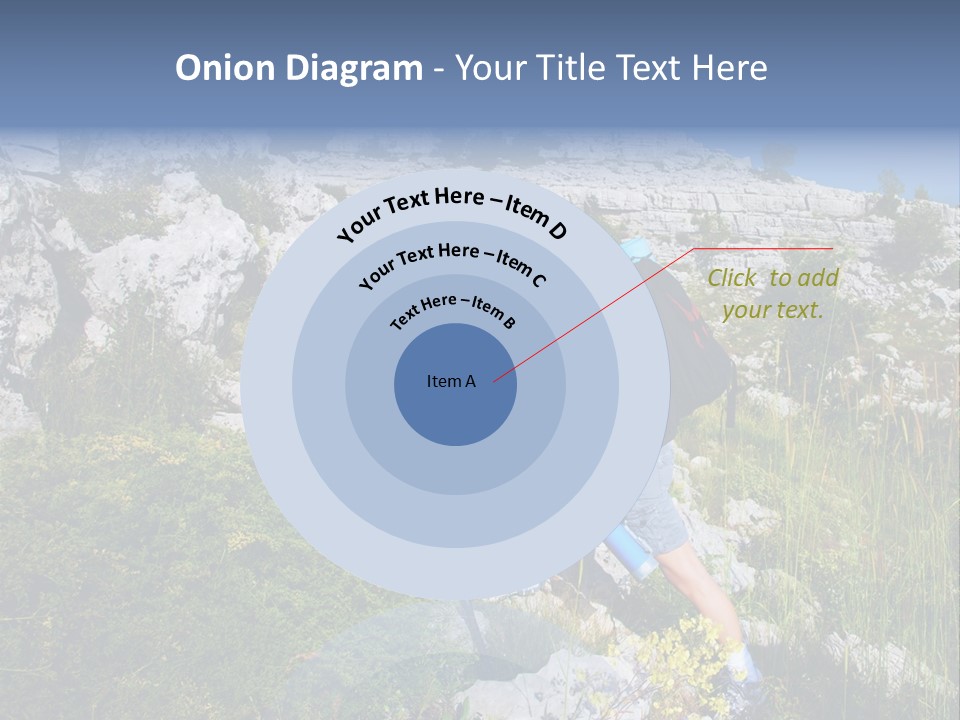 Adult Nature Hiker PowerPoint Template