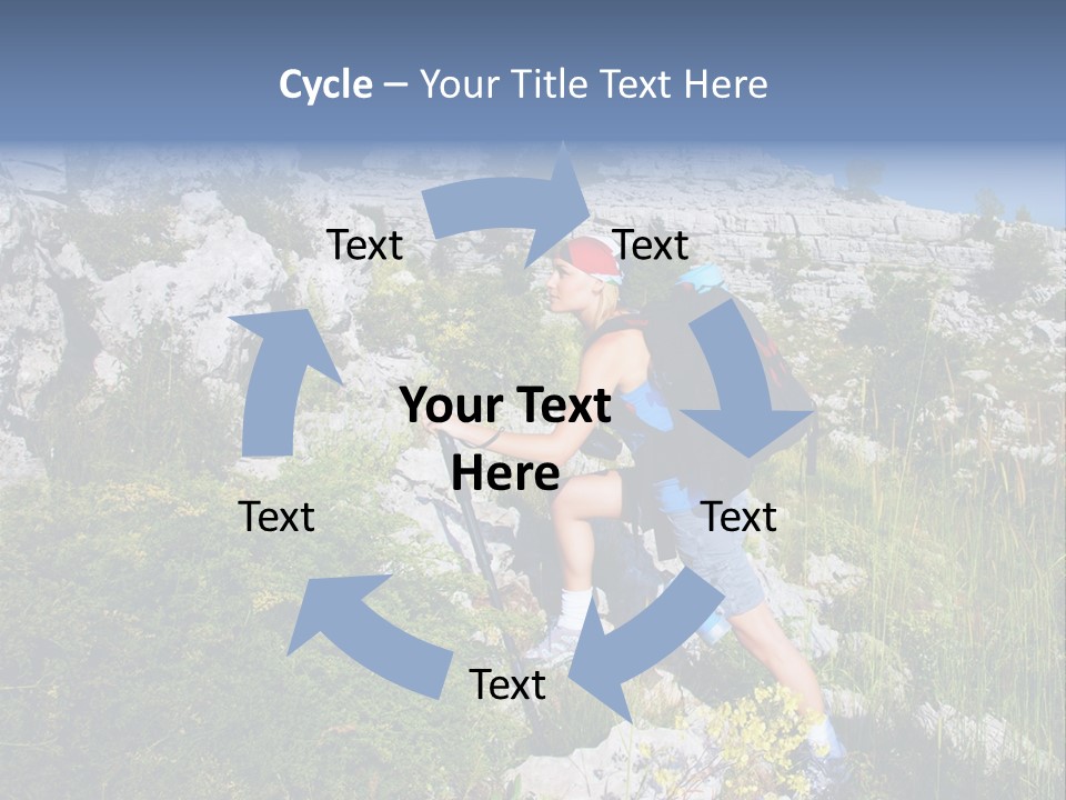 Adult Nature Hiker PowerPoint Template