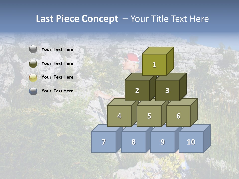 Adult Nature Hiker PowerPoint Template