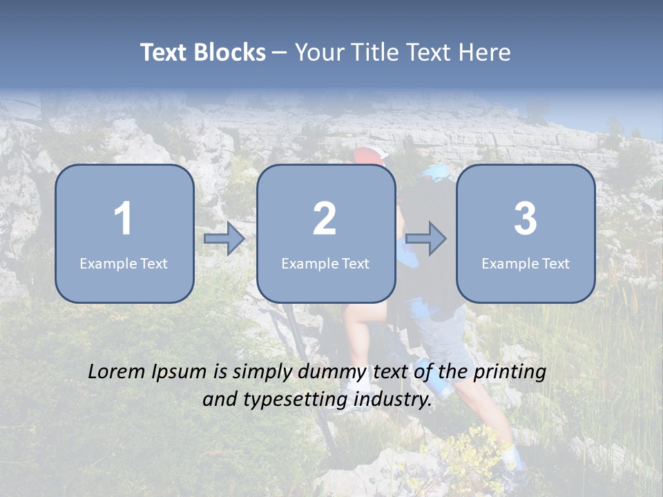 Adult Nature Hiker PowerPoint Template