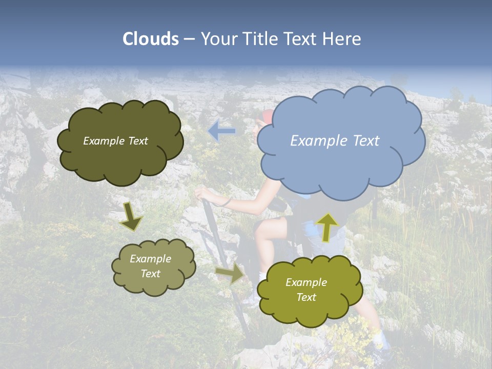 Adult Nature Hiker PowerPoint Template