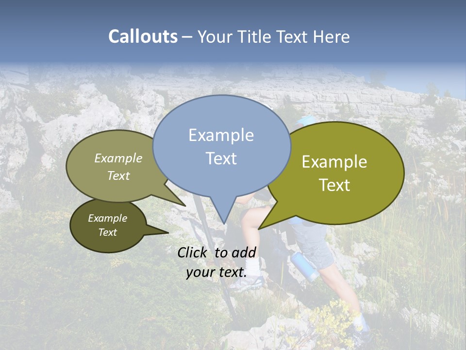 Adult Nature Hiker PowerPoint Template