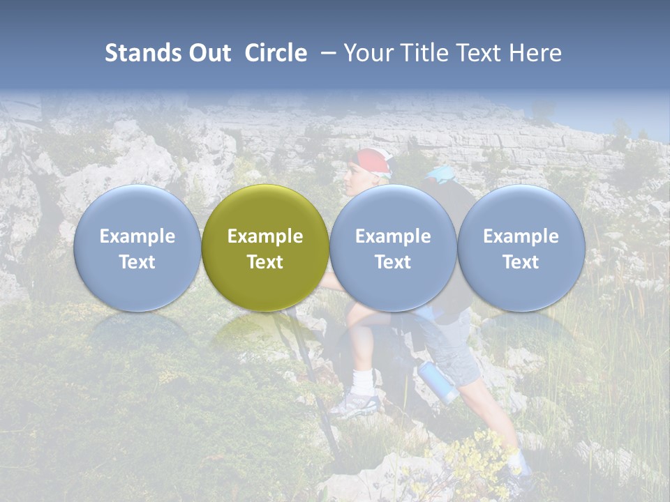 Adult Nature Hiker PowerPoint Template