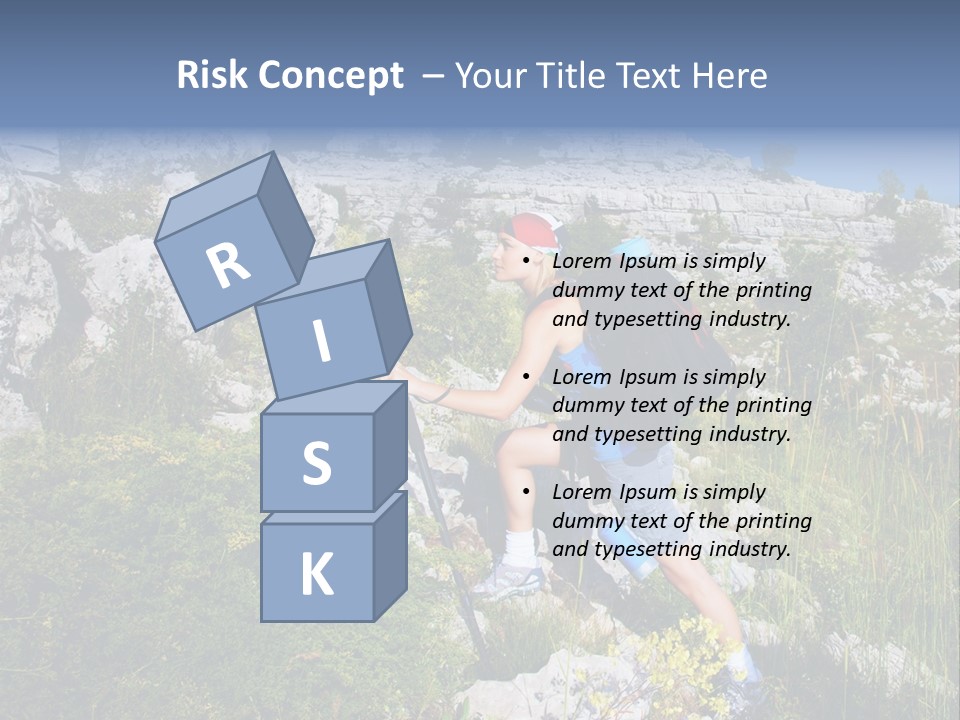 Adult Nature Hiker PowerPoint Template