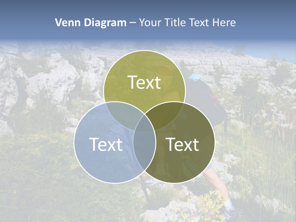 Adult Nature Hiker PowerPoint Template