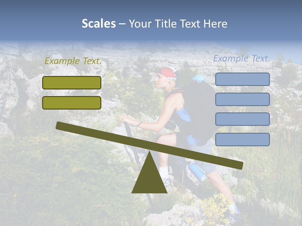 Adult Nature Hiker PowerPoint Template