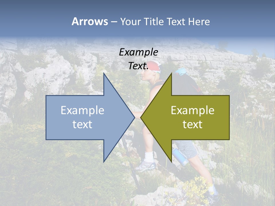 Adult Nature Hiker PowerPoint Template