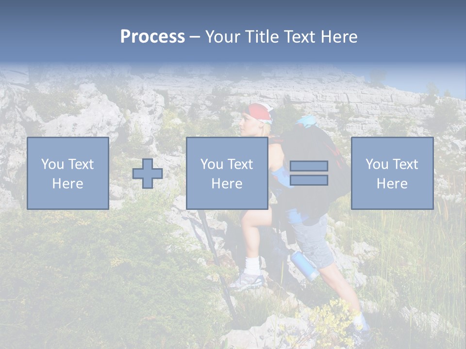 Adult Nature Hiker PowerPoint Template