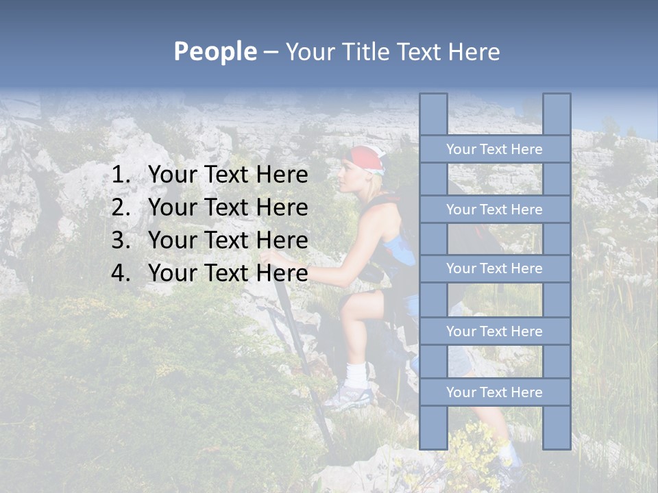 Adult Nature Hiker PowerPoint Template