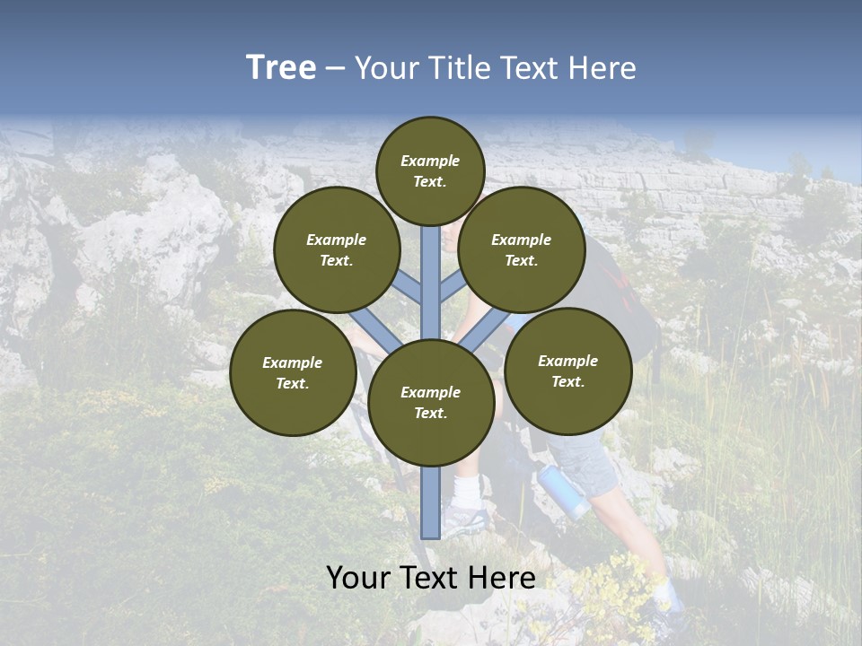 Adult Nature Hiker PowerPoint Template