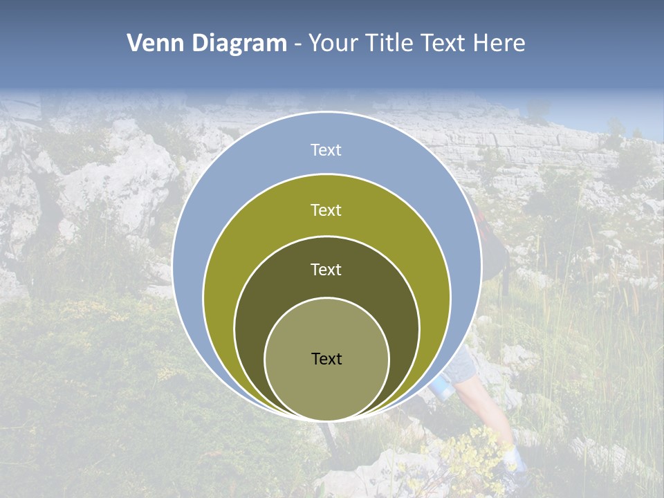 Adult Nature Hiker PowerPoint Template