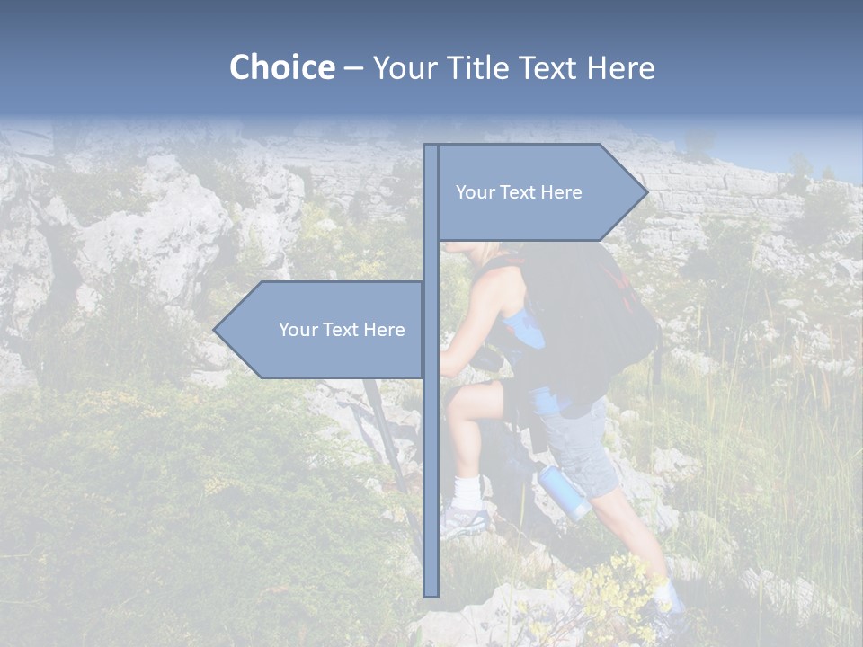 Adult Nature Hiker PowerPoint Template