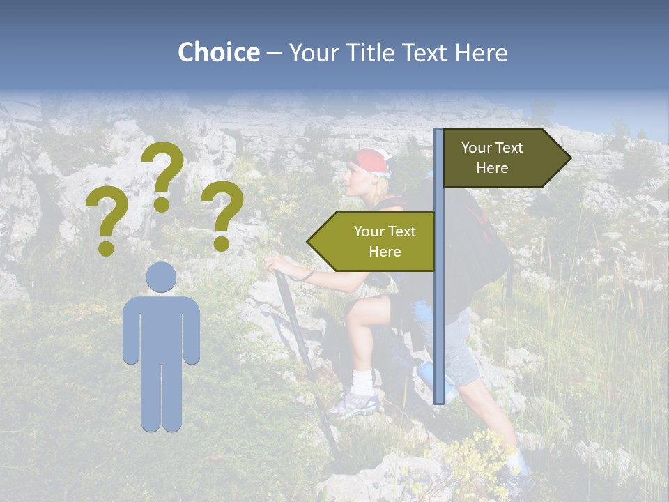 Adult Nature Hiker PowerPoint Template