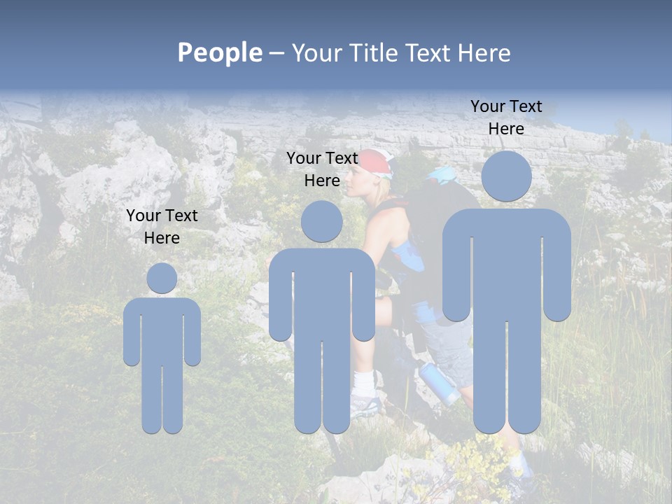 Adult Nature Hiker PowerPoint Template