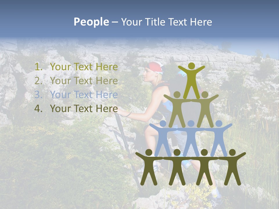 Adult Nature Hiker PowerPoint Template