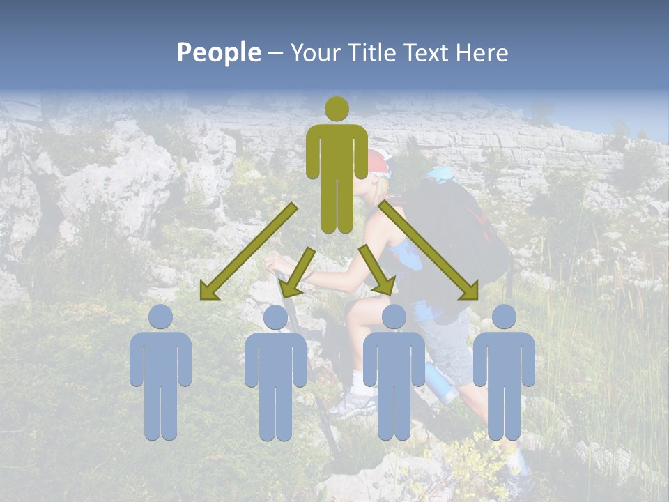 Adult Nature Hiker PowerPoint Template