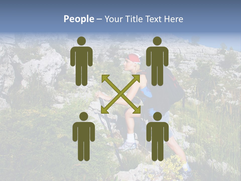Adult Nature Hiker PowerPoint Template
