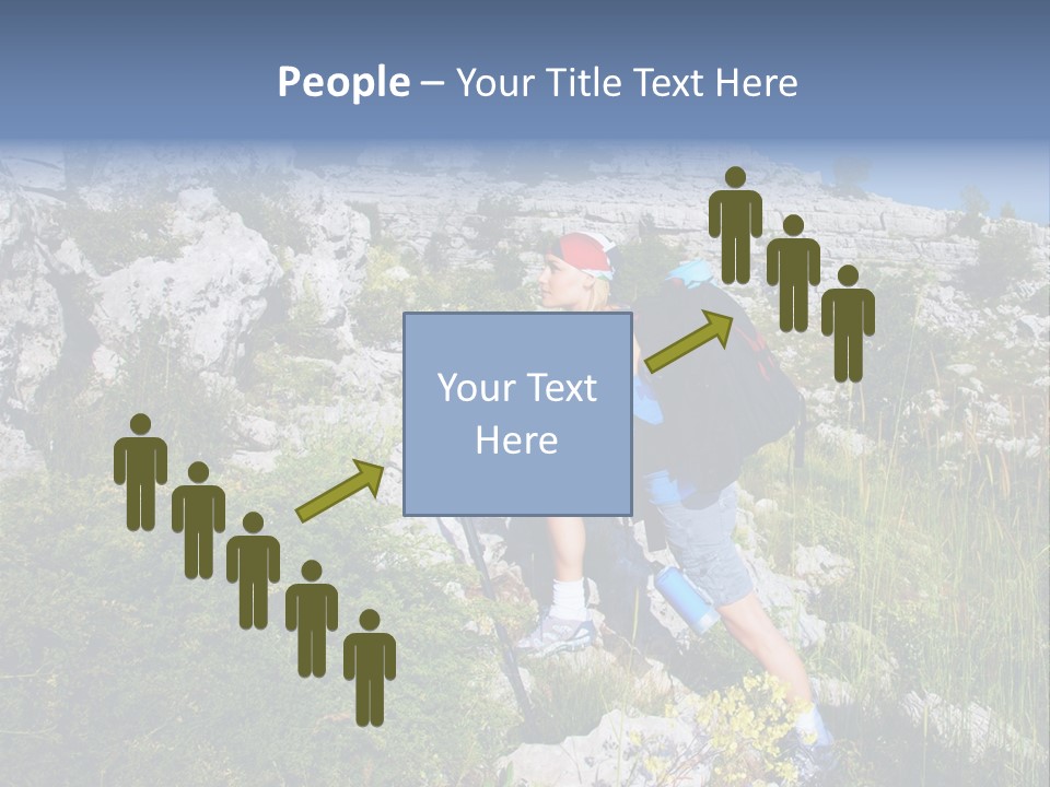 Adult Nature Hiker PowerPoint Template