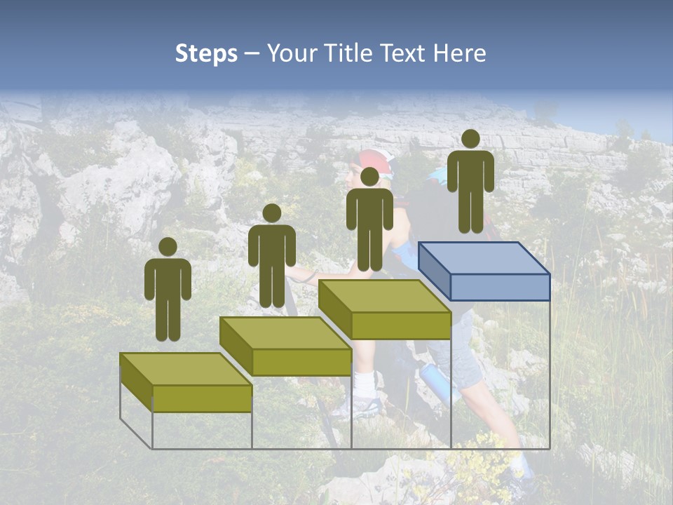 Adult Nature Hiker PowerPoint Template