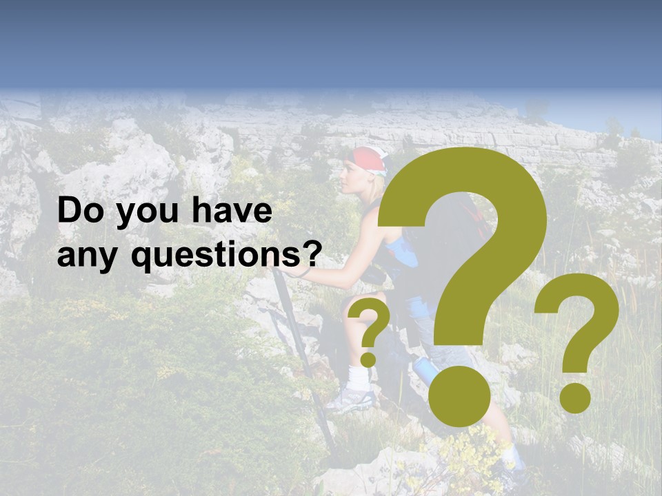 Adult Nature Hiker PowerPoint Template