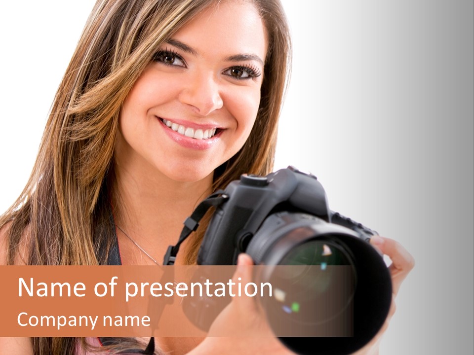 Smiling Happy People PowerPoint Template