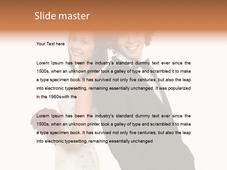 Groom Smiling Adorable PowerPoint Template