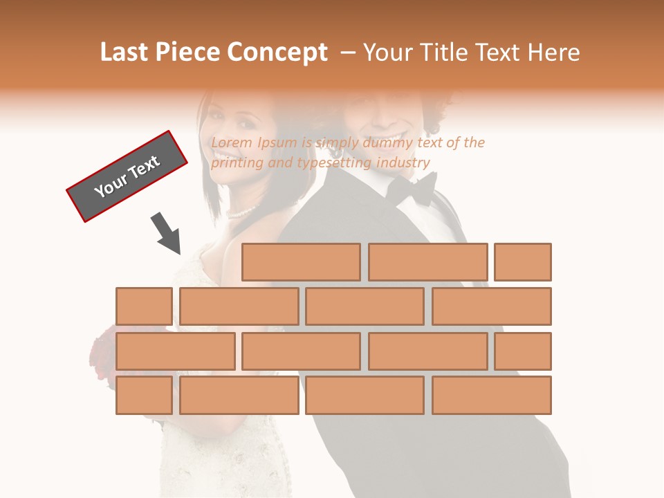 Groom Smiling Adorable PowerPoint Template