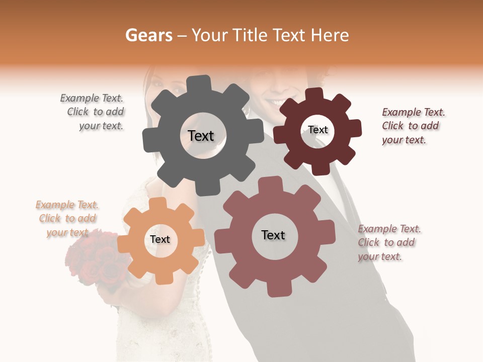 Groom Smiling Adorable PowerPoint Template