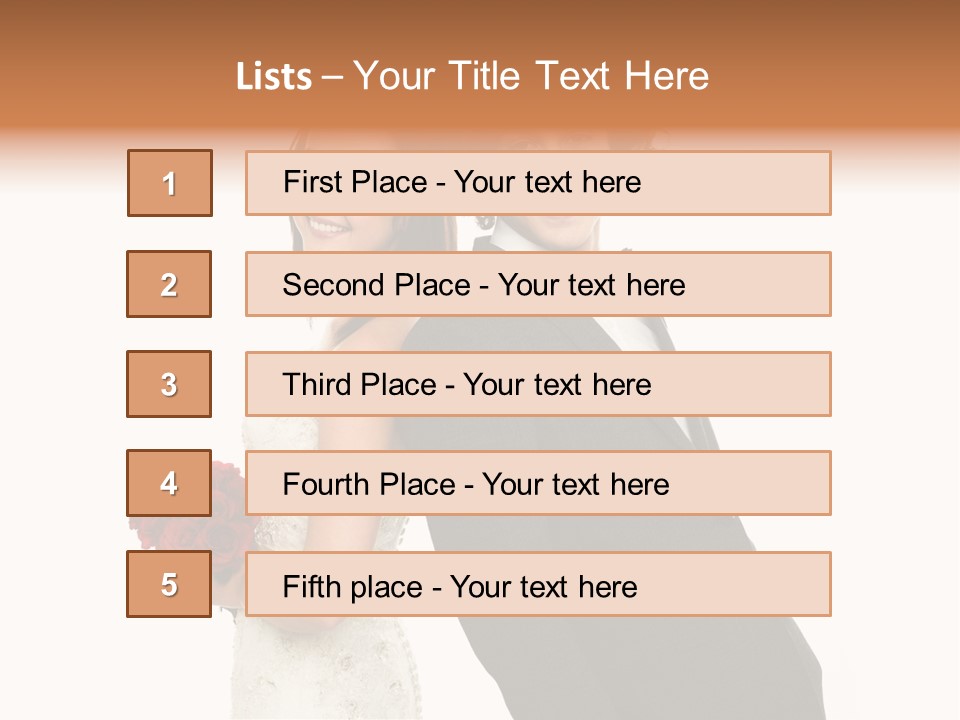 Groom Smiling Adorable PowerPoint Template