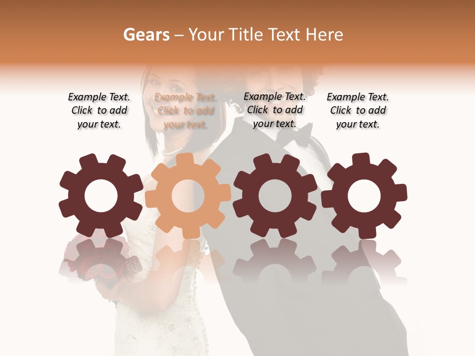 Groom Smiling Adorable PowerPoint Template